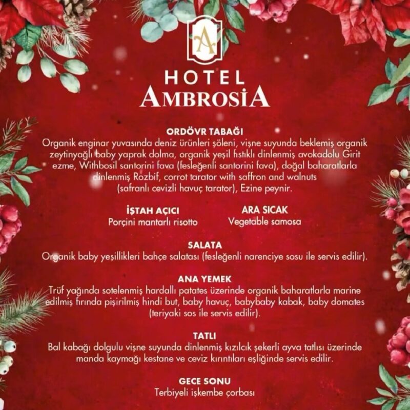 Ambrosia Hotel Bodrum Yılbaşı Programı