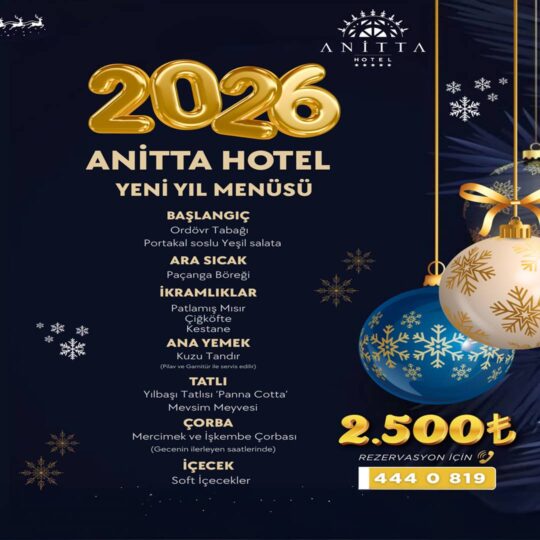 Anitta Hotel Çorum Yılbaşı Menüsü 2026