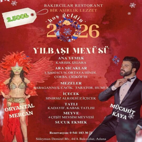 Bakırcılar Adana Yılbaşı Programı 2026