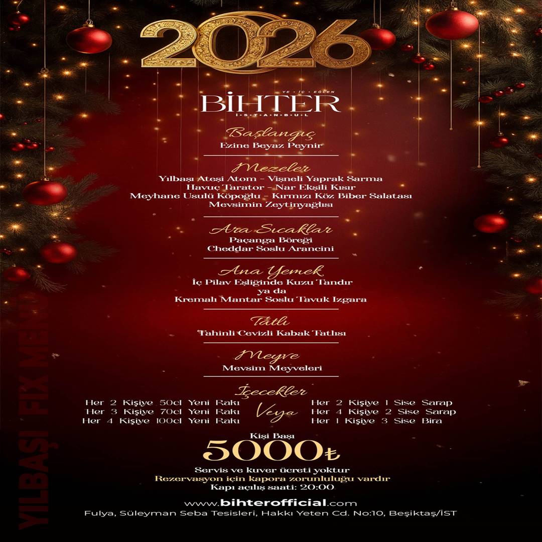 Bihter Beşiktaş İstanbul Yılbaşı Programı 2026