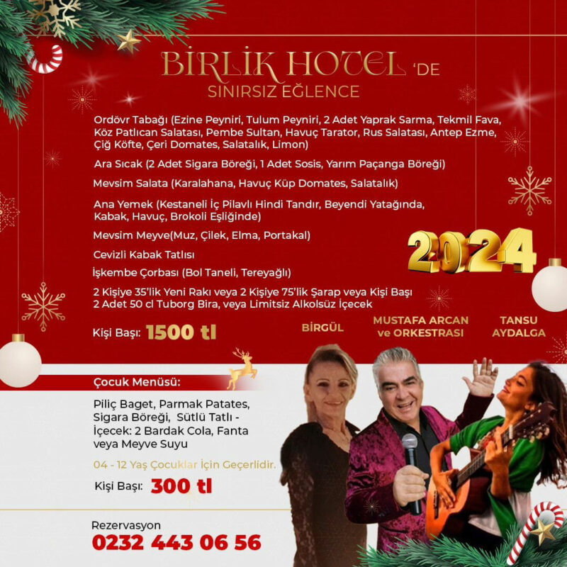 Birlik Hotel Buca İzmir Yılbaşı Programı
