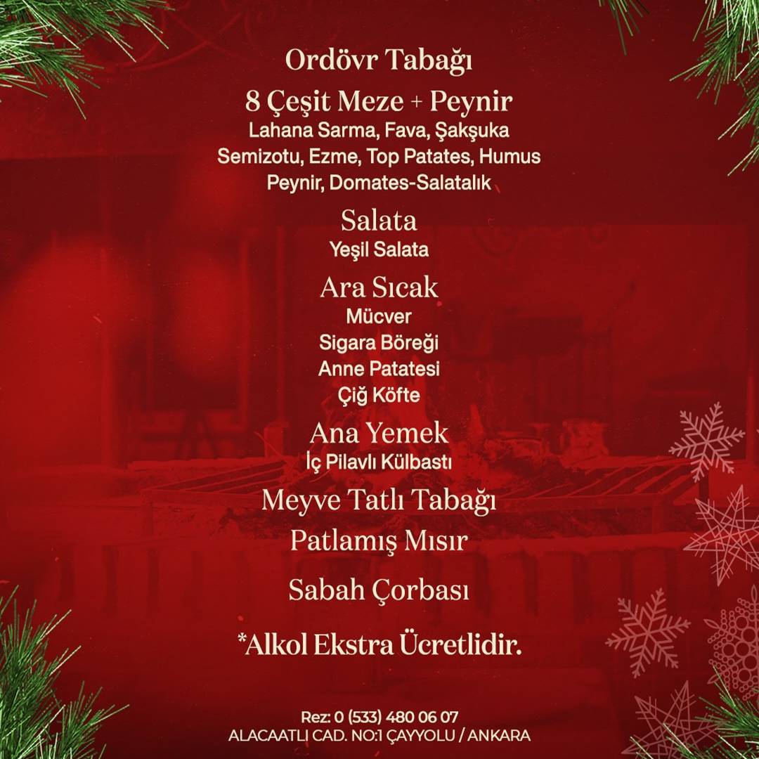Çalgan Yılbaşı Menüsü