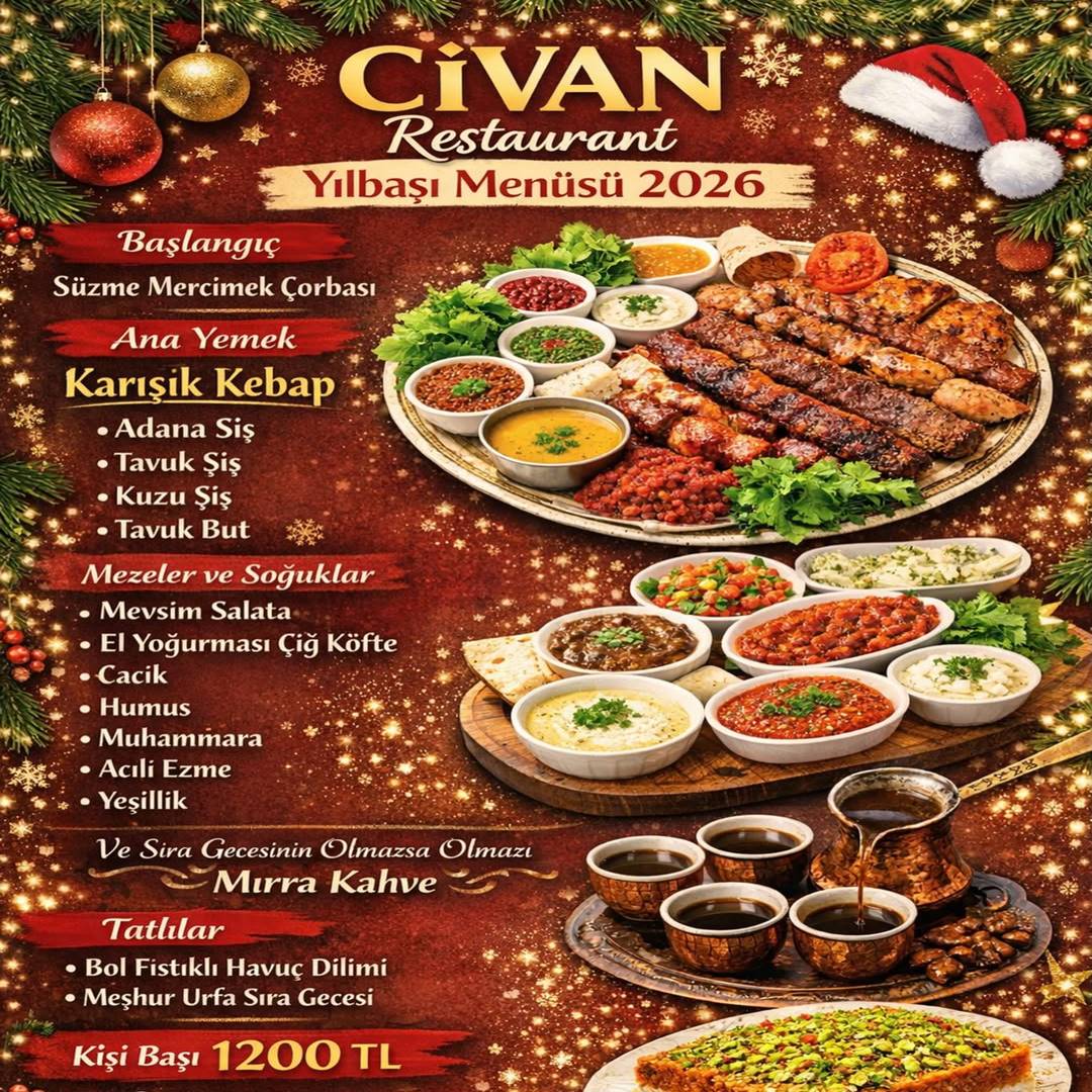 Civan Restaurant Kilis Yılbaşı Programı 2026 Civan Restaurant Kilis Yılbaşı Programı 2026