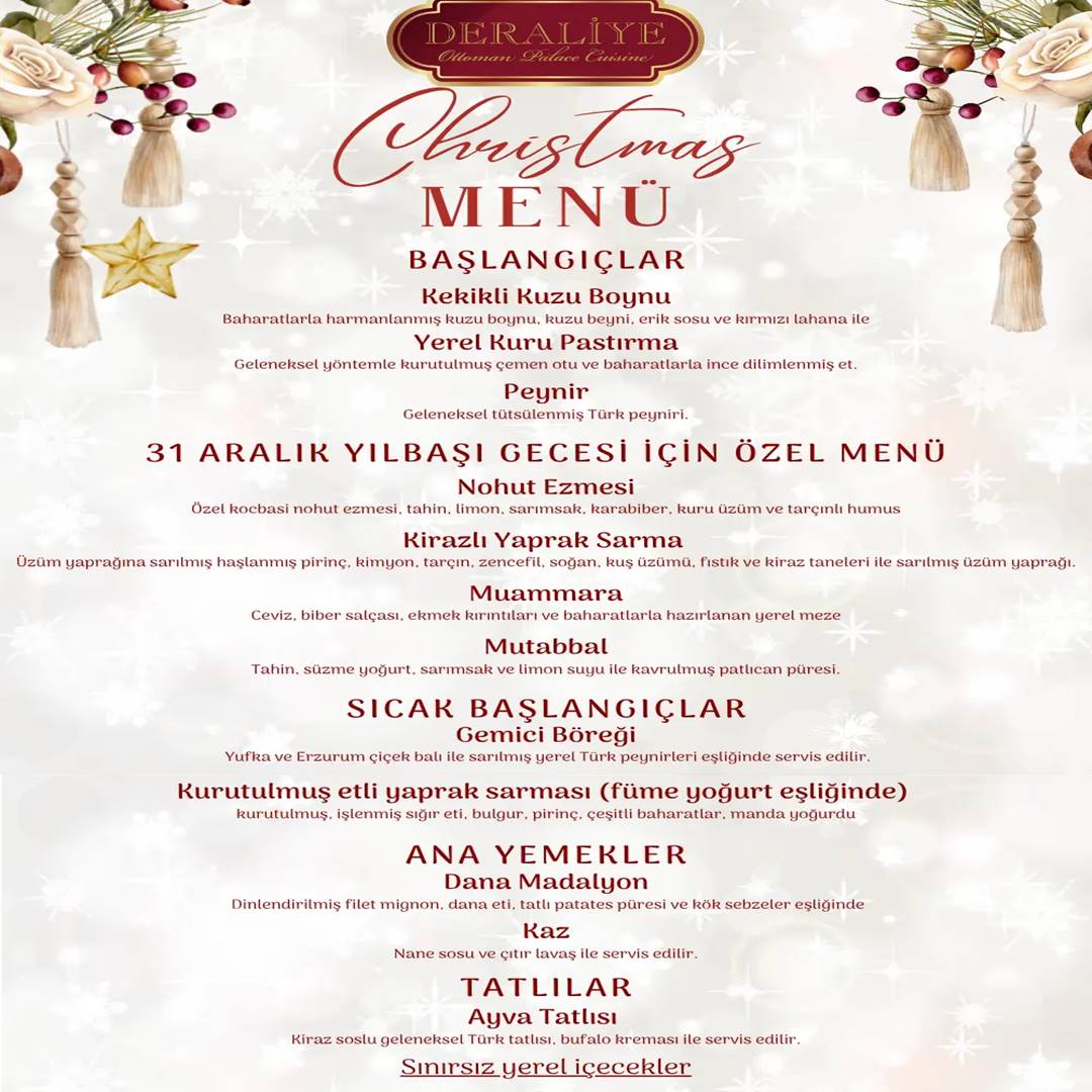 Deraliye Restaurant Sultanahmet Yılbaşı Programı 2026
