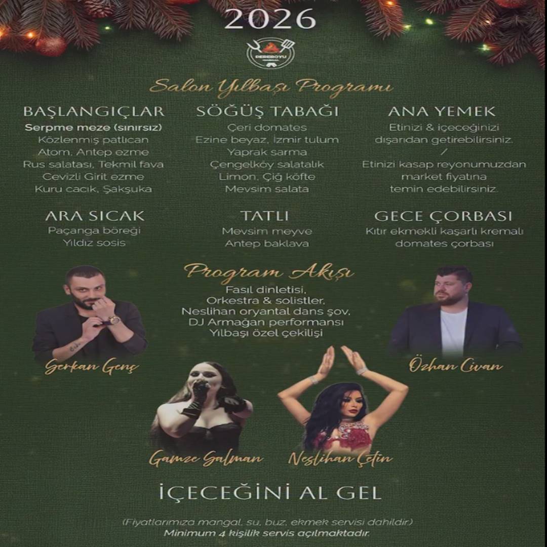 Dereboyu Et Mangal Balçova Yılbaşı Programı 2026