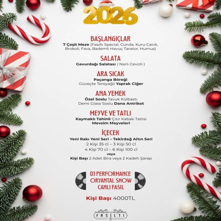 Fasıltı Meyhanesi Yılbaşı Menüsü