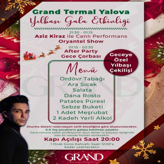 Grand Termal Yalova Yılbaşı Programı 2026