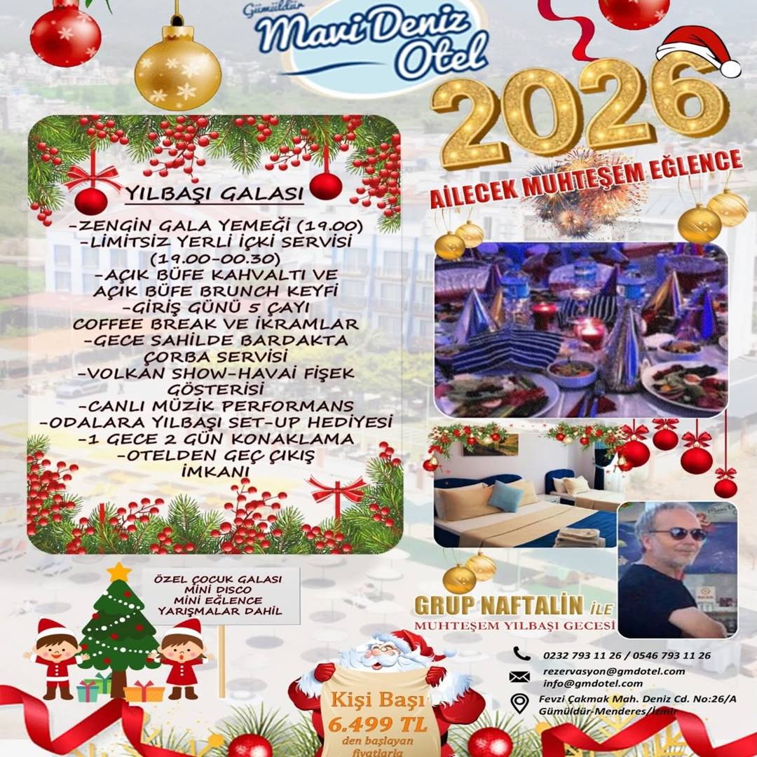 Gümüldür Mavi Deniz Otel İzmir Yılbaşı Programı 2026