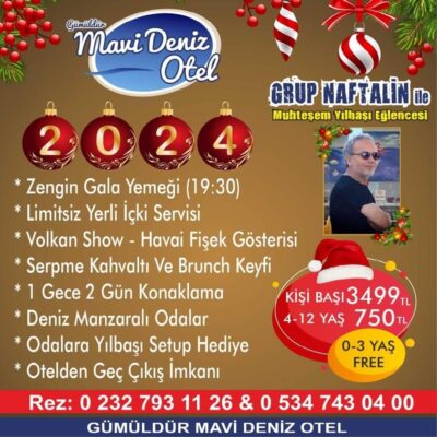 Gümüldür Mavi Deniz Otel İzmir Yılbaşı Programı