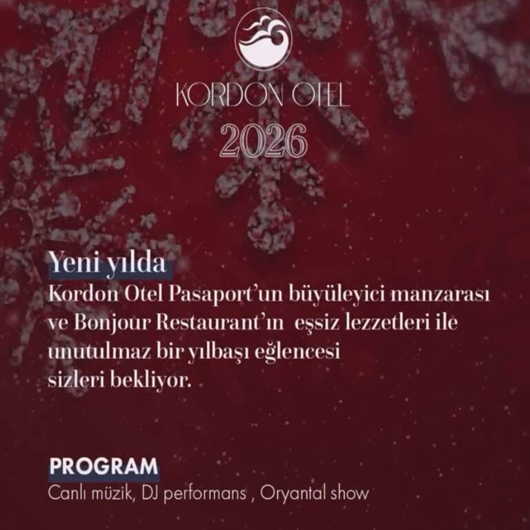 Kordon Otel Pasaport İzmir Yılbaşı Programı 2026