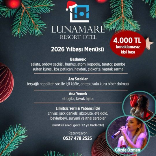 Luna Mare Hotel Mersin Yılbaşı Programı 2026