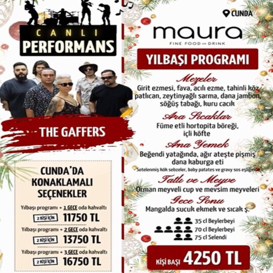 Maura Cunda Ayvalık Yılbaşı Programı 2026