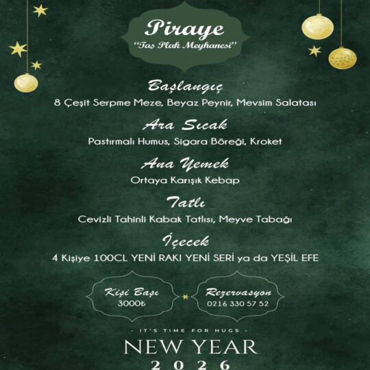Piraye Kadıköy İstanbul Yılbaşı Programı 2026