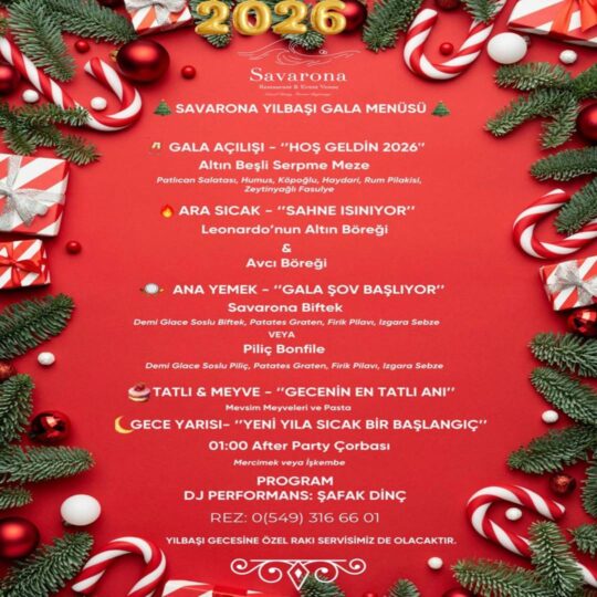 Savarona Venue Ereğli, Zonguldak Yılbaşı Programı 2026