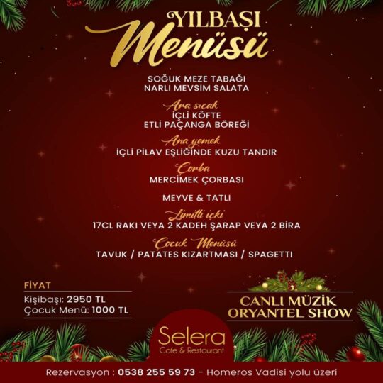 Selera Restaurant Bornova İzmir Yılbaşı Programı 2026
