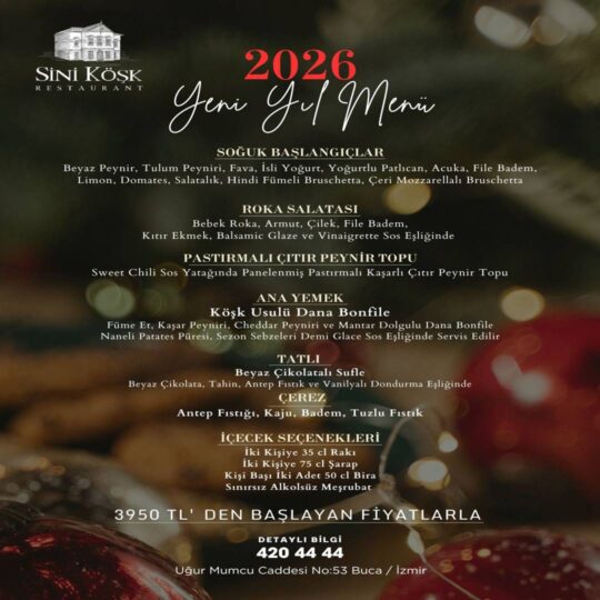 Sini Köşk Buca Yılbaşı Menüsü