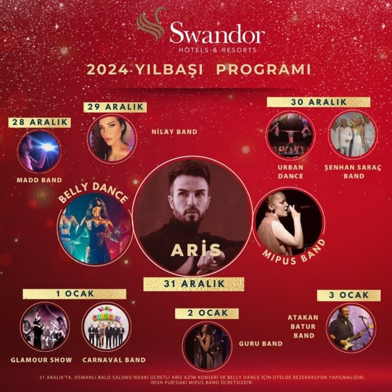 Swandor Hotels Kundu Antalya Yılbaşı Programı
